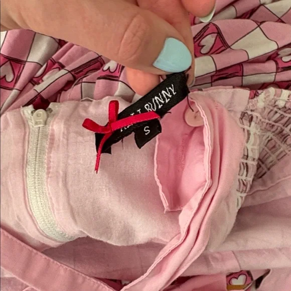 Hell Bunny Pink Gingham Strawberry Shortcake Dress size small - Picture 9 of 10